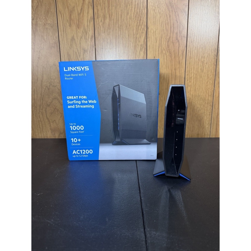 Linksys Dual-Band AC1200 WiFi 5 Router E5600 10+ Devices Up To 1000 Square Feet
